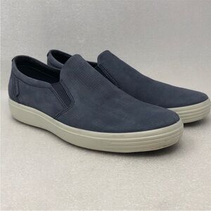 ECCO Sneakers Blue Suede Business Casual Comfortable Men’s Size EU 44 US 10-10.5